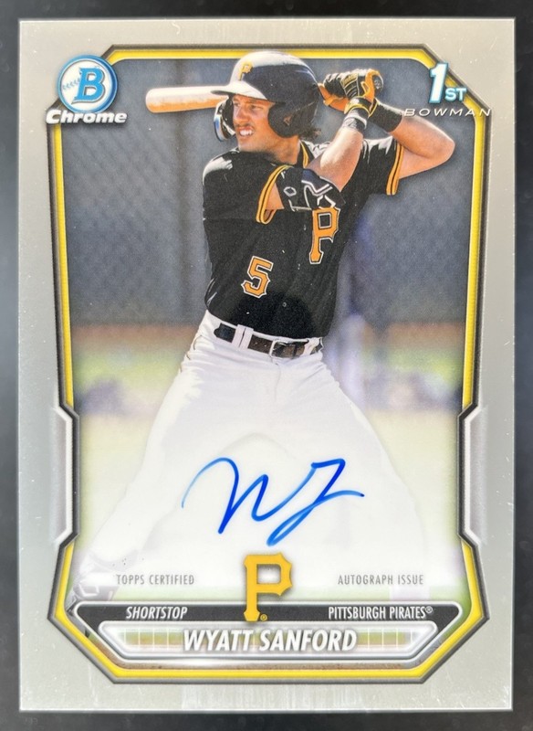 2026 Bowman Wyatt Sanford 1st Prospect Auto Chrome Pirates #CPA-WS