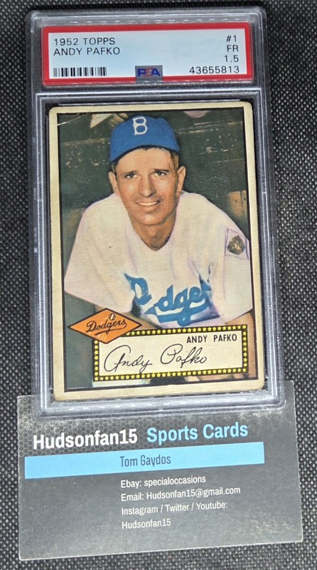 Andy Pafko 1952 Topps #1 PSA 1.5 FR Brooklyn Dodgers