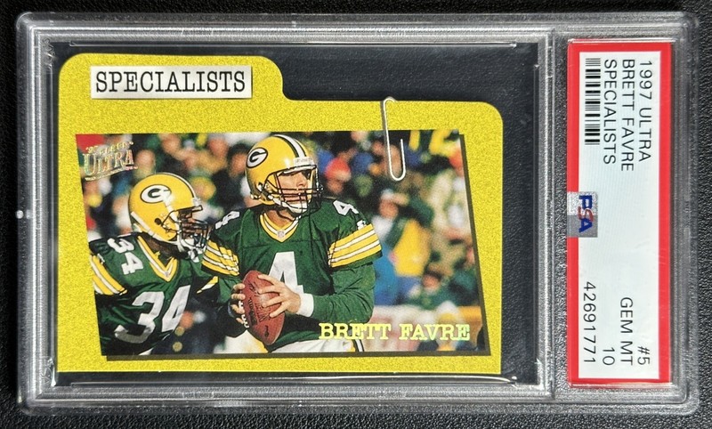 BRETT FAVRE PSA 10 1997 FLEER ULTRA #5 SPECIALISTS PACKERS POP 27 GEM MINT