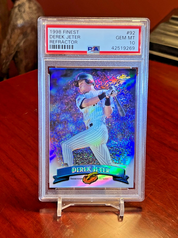 1998  DEREK JETER  TOPPS FINEST REFRACTOR   #92  PSA-10 GEM MINT!