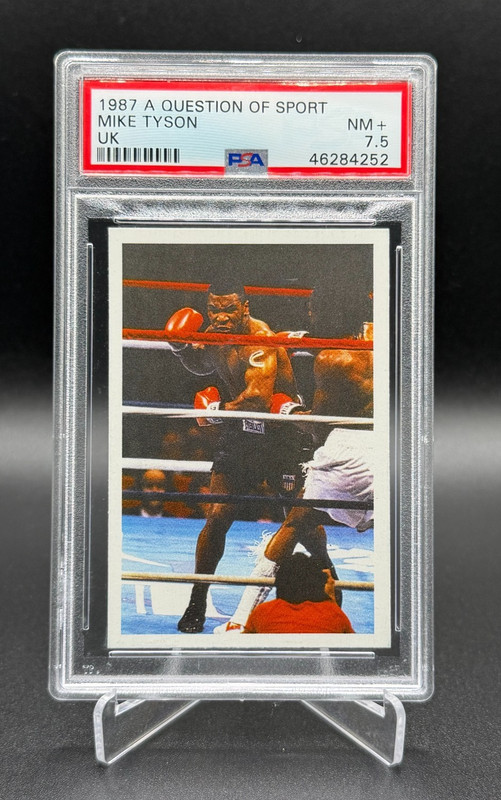 1987 A Question of Sport UK Mike Tyson PSA 7.5 NM+ Boxing Heavyweight Champ