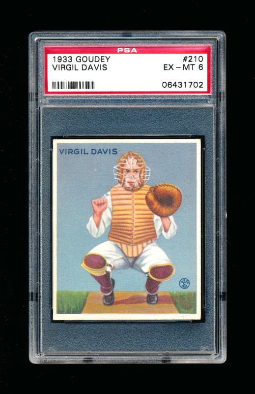 1933 GOUDEY #210 VIRGIL DAVIS (PHILLIES) PSA 6 EX-MT