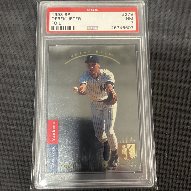 1993 Upper Deck SP Silver Foil #279 Derek Jeter Rookie Card PSA 7