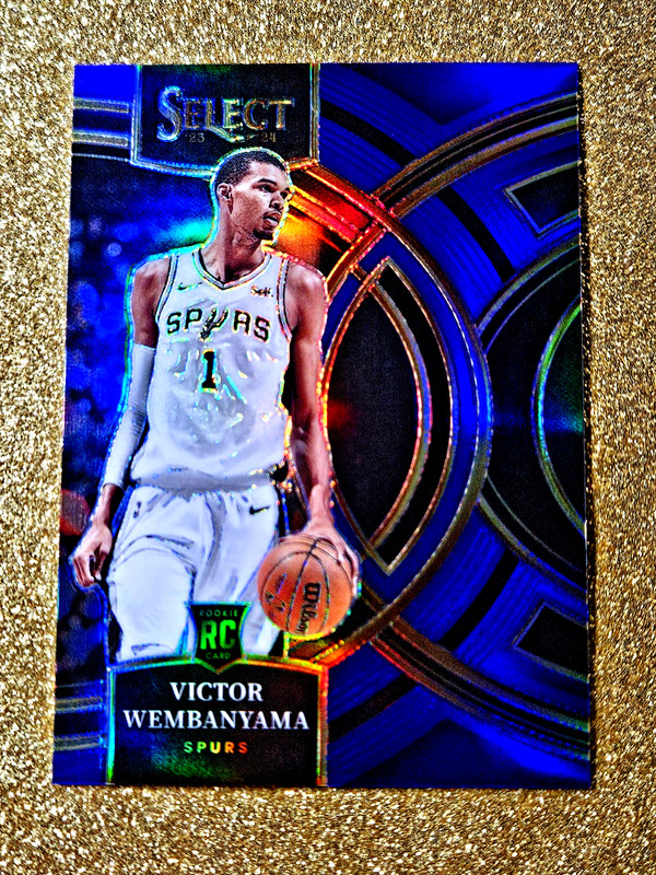 VICTOR WEMBANYAMA 2023-24 Panini Select Premier Blue Prizm Holo Rookie RC #121