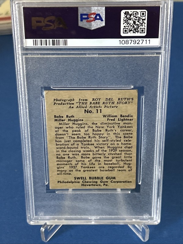 1948 Swell Ruth Story Babe Ruth And M Huggins The Babe Ruth Story PSA 3.5 VG + view 2