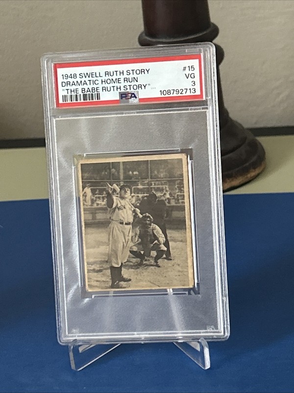 1948 Swell Ruth Story Dramatic Home Run The Babe Ruth Story #15 PSA 3 VG