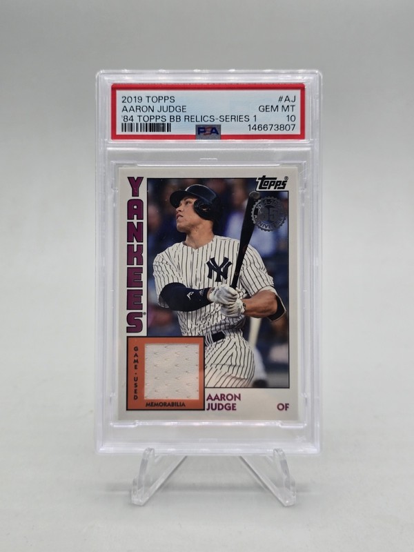 2019 Topps Aaron Judge #AJ '84 Topps Relic PSA 10 Game Used 