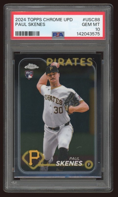 Paul Skenes 2024 Topps Chrome Update RC #USC88 PSA 10 GEM - Pirates