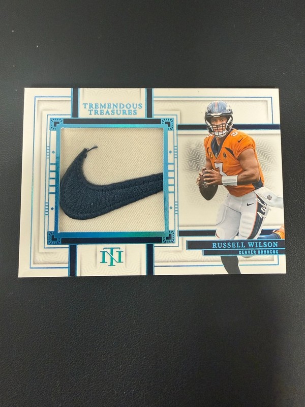 2023 Panini National Treasures Russell Wilson Tremendous Nike Patch 1/1