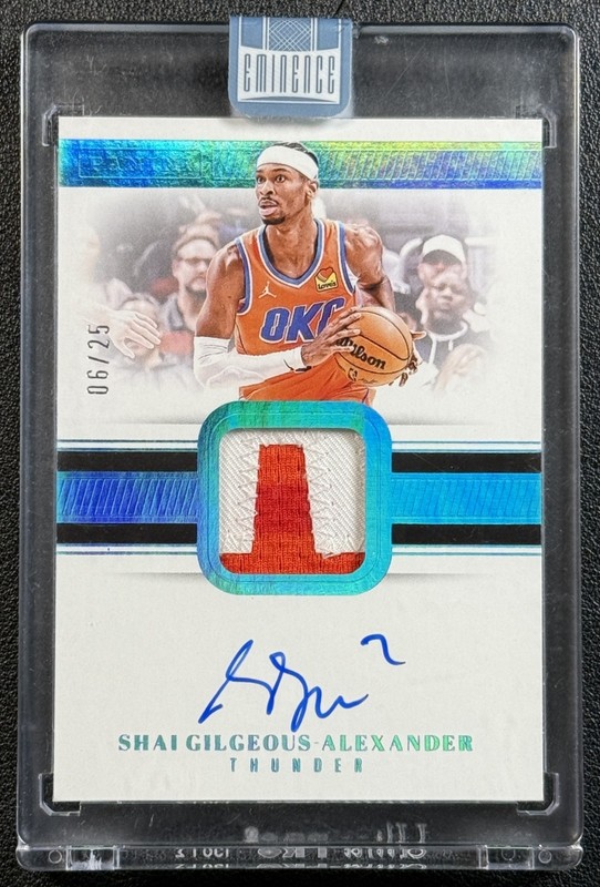 SHAI GILGEOUS-ALEXANDER 2024-25 PANINI EMINENCE GAME-USED PATCH AUTO /25 THUNDER
