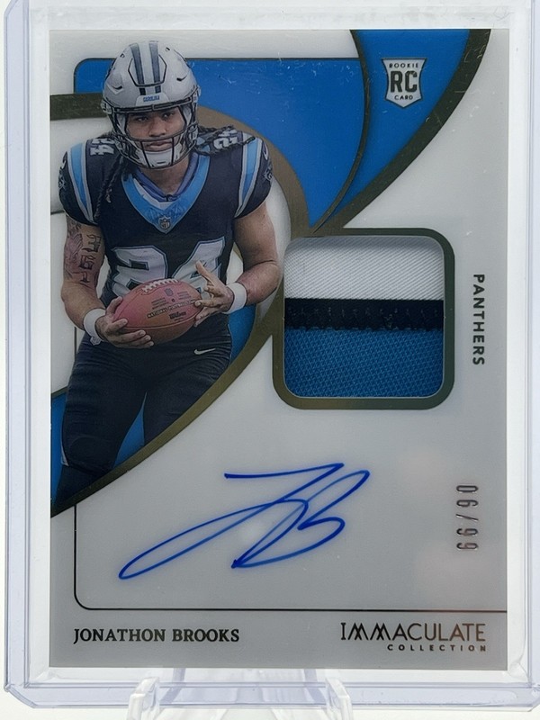 2024 PANINI IMMACULATE JONATHON BROOKS ROOKIE PATCH AUTO /99 RC RPA