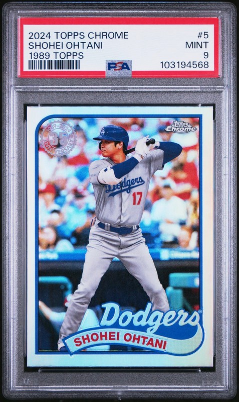 2024 Topps Chrome 1989 Topps Baseball Shohei Ohtani #5 PSA 9