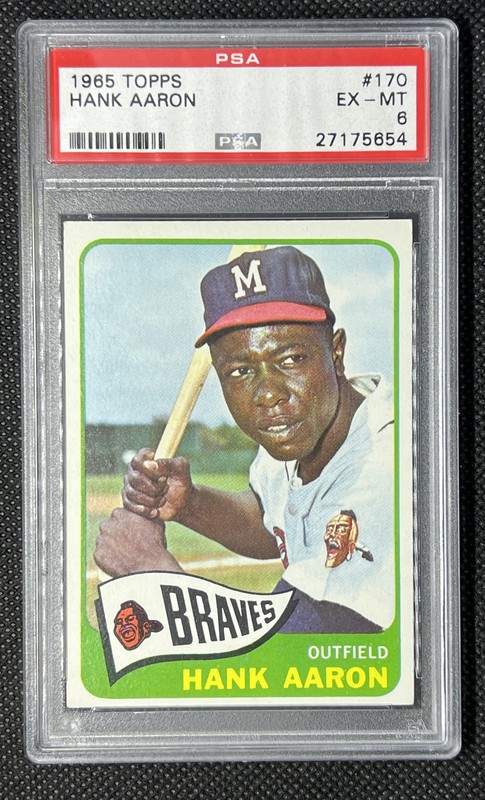 1965 Topps Hank Aaron #170 EX-MT PSA 6