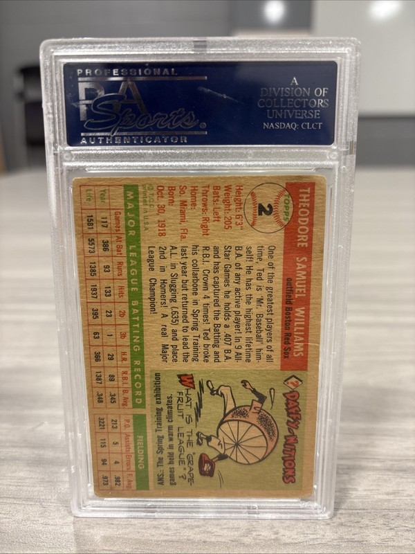1955 Topps - Ted Williams #2 PSA 2 view 2