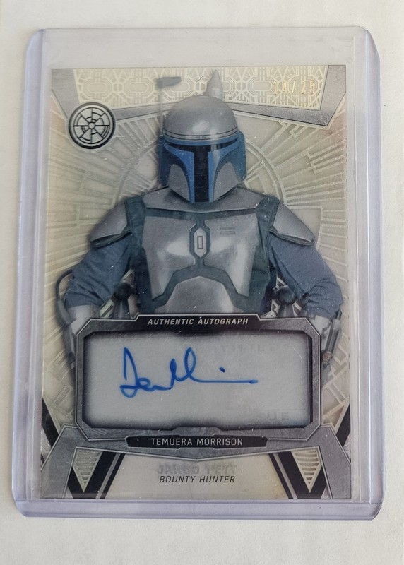 Jango Fett 2017 Topps Star Wars High Tek Autograph 14/25  - Temuera Morrison