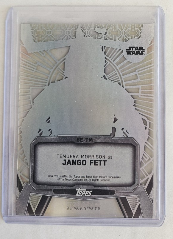 Jango Fett 2017 Topps Star Wars High Tek Autograph 14/25  - Temuera Morrison view 2