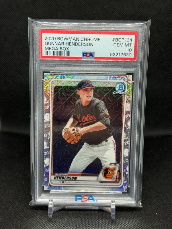 2020 Bowman Chrome Gunnar Henderson Prospects MEGA BOX RC BCP134 PSA 10 GEM MINT