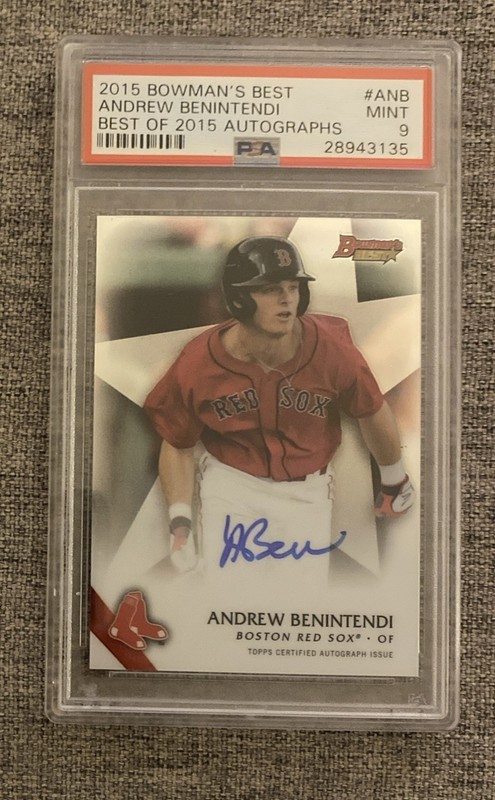 2015 Bowman's Best Best Of 2015 #ANB Andrew Benintendi RC Rookie AUTO PSA 9