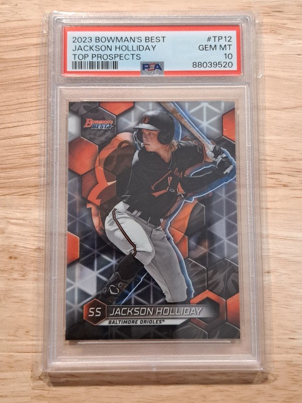 2023 Bowman's Best Top Prospects Jackson Holliday #TP-12 PSA 10 GEM MT