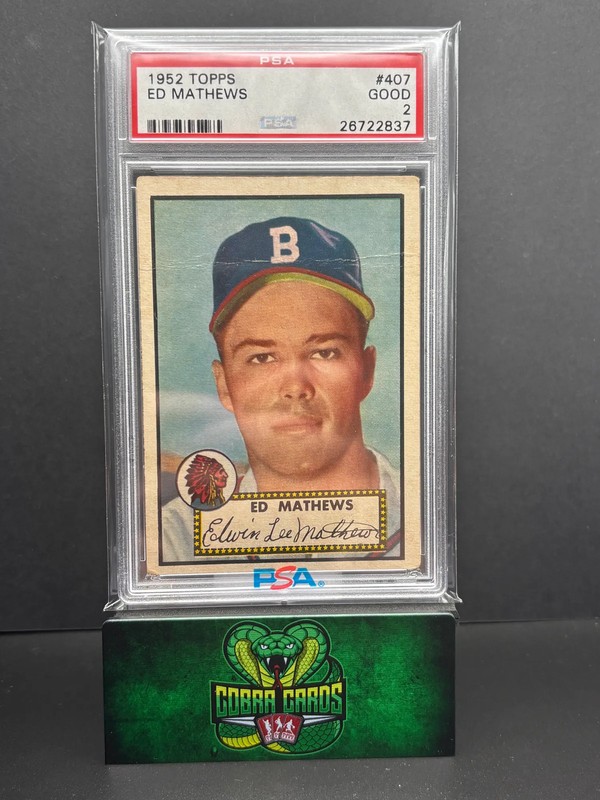 1952 Topps Ed Mathews #407 PSA 2