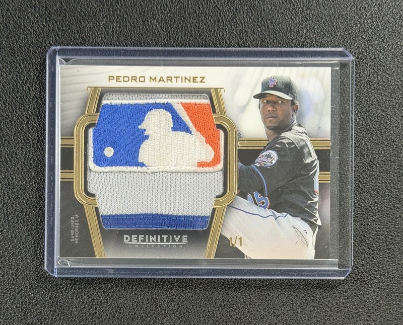 PEDRO MARTINEZ 2023 TOPPS DEFINITIVE #MLB-PM MLB LOGOMAN PATCH 1/1 METS