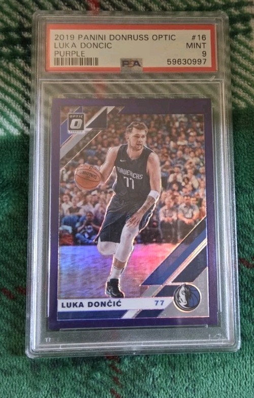 2019 PANINI DONRUSS OPTIC LUKA DONCIC PURPLE PSA 9