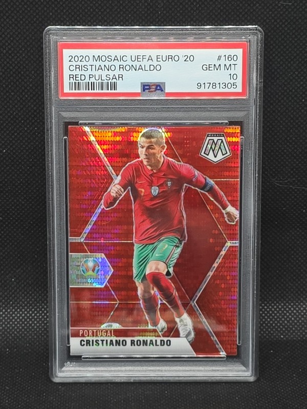 2021 Panini Mosaic UEFA Euro 2020 - Cristiano Ronaldo #160 Red Pulsar Prizm