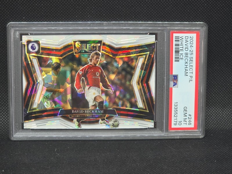 2024-25 Panini Select Premier L. Field Level David Beckham White Ice Prizm 27/85