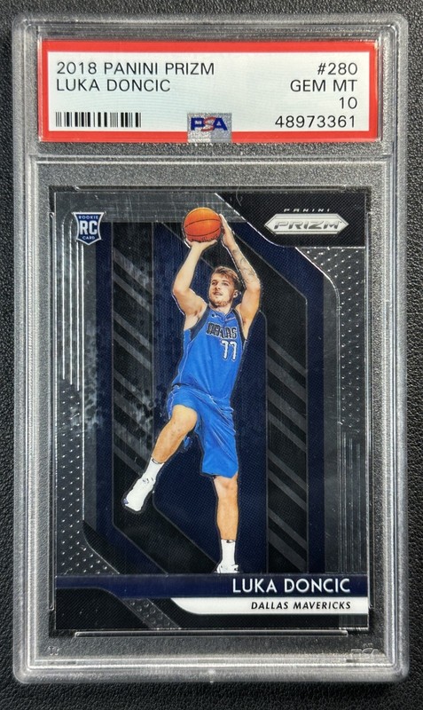LUKA DONCIC PSA 10 2018-19 PANINI PRIZM #280 ROOKIE RC MAVERICKS 3361