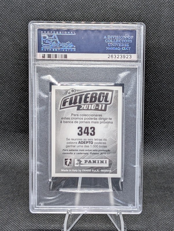 2010 Panini Futebol Cristiano Ronaldo #343 PSA 9 view 2