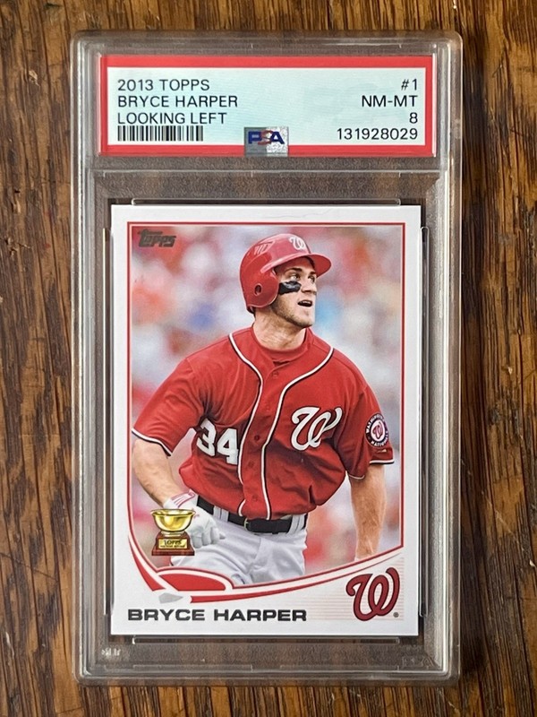 2013 Topps Bryce Harper #1 Looking Left Variation PSA 8 NM-MT Nationals