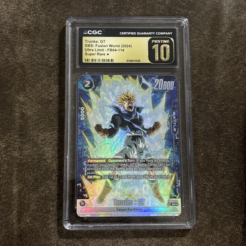 Dragon Ball Super Fusion World fb04- 114 Graded Card, Trunks Alternate ArtPSA 10 view 1