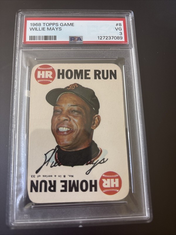 1968 Topps - Game Willie Mays #8 PSA 3  Should Be Higher San Francisco Giants
