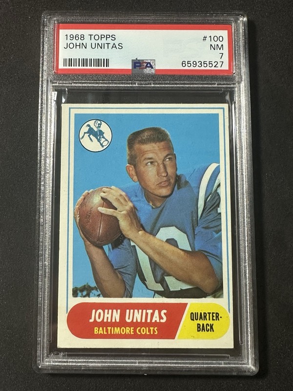 1968 Topps Johnny Unitas 100 PSA 7