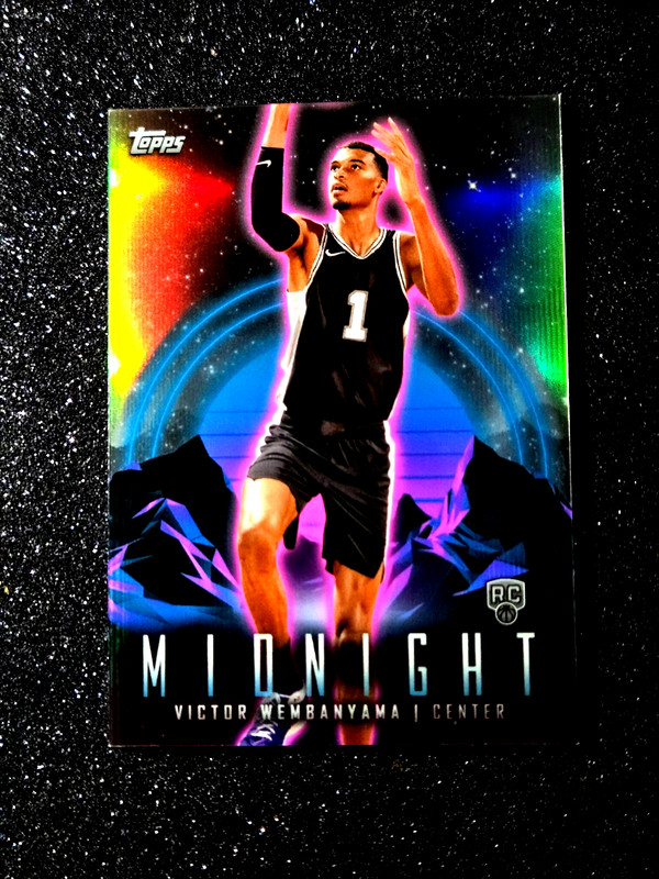 2023-24 Victor Wembanyama RC Topps Midnight Rookie Refractor #50 SP 🔮🔮 view 2