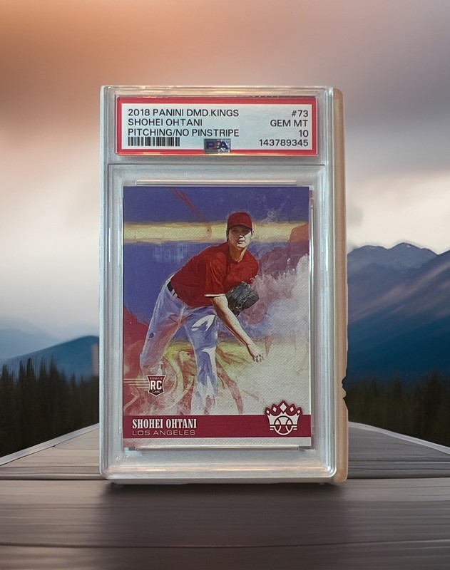 Panini 2018 Diamond Kings Shohei Ohtani RC #73 Photo Variation Wind Up PSA 10