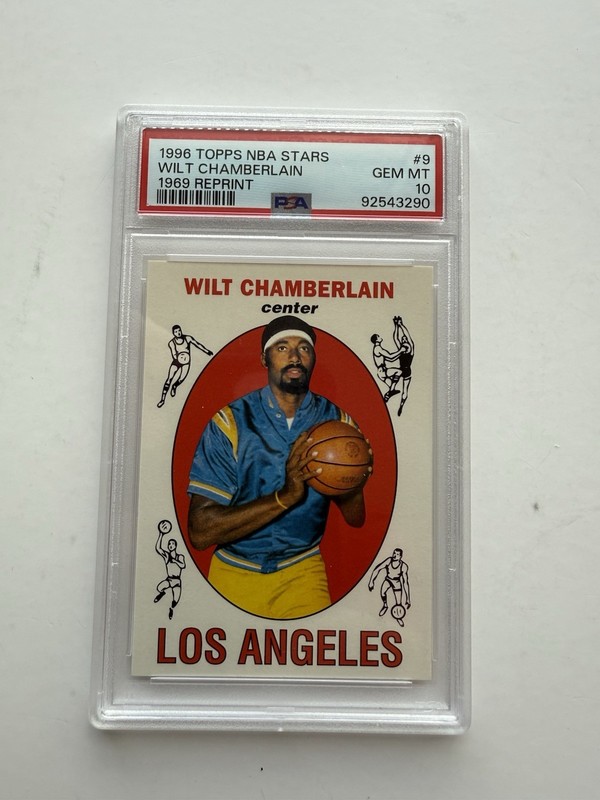 Wilt Chamberlain 1996 Topps NBA Stars 1969 Reprint  PSA 10 Gem Mint Card