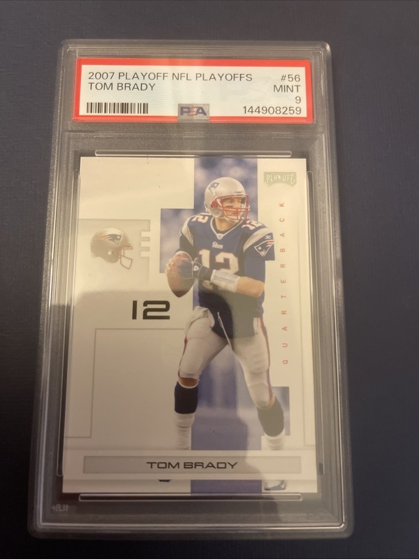 2007 TOM BRADY Playoff NFL Playoffs #56 PSA 9 Mint Qty