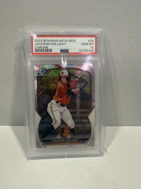 2023 Bowman Chrome Mega Box Mojo Refractor Jackson Holliday #20 RC Rookie PSA 10
