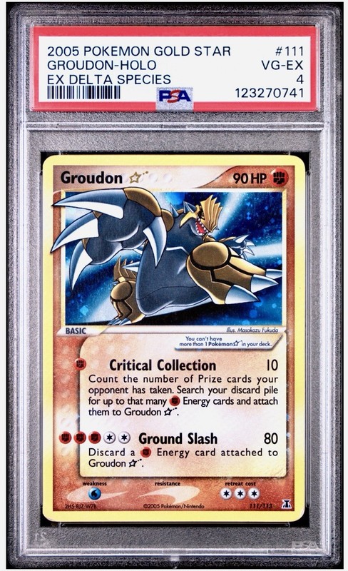Groudon Gold Star 111/113 Delta Species Holo PSA ⭐️ 🔥