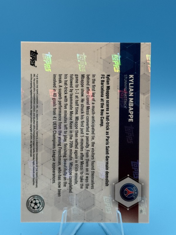 2020-21 Topps Now UEFA Champions League #041 Kylian Mbappé view 2