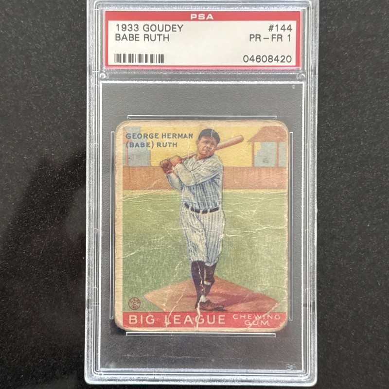 1933 Goudey Babe Ruth #144 PSA 1