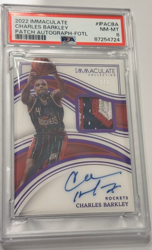 2022-23 Panini Immaculate FOTL Charles Barkley Patch Auto #/8