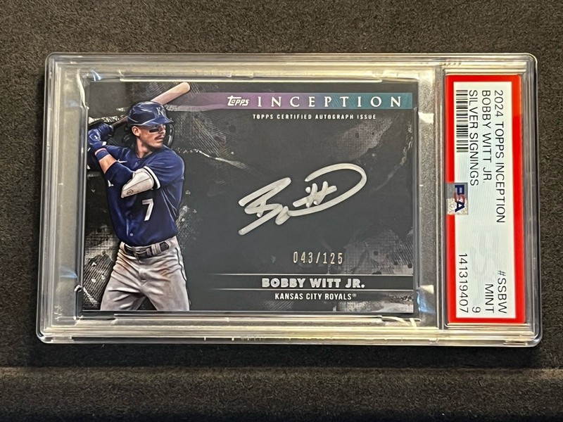 2024 Topps Inception BOBBY WITT JR Silver Signings #SS-BW /125 PSA 9 Royals