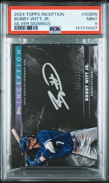 2024 Topps Inception BOBBY WITT JR Silver Signings #SS-BW /125 PSA 9 Royals view 2