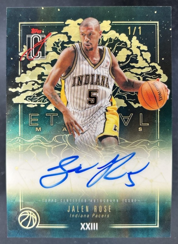 2026 Topps Signature Class Jalen Rose Eternal Marks SuperFractor 1/1 Auto Pacers