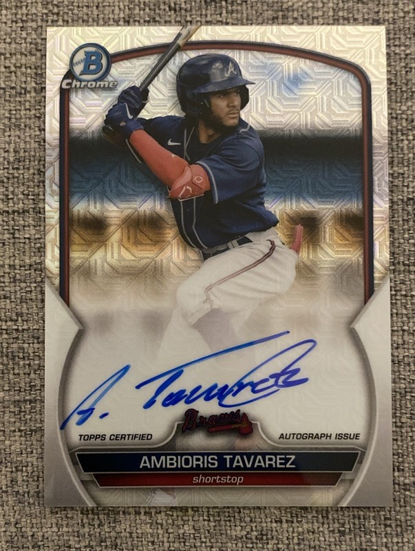 2023 Bowman Chrome Prospect Mega Box Auto Ambioris Tavarez #BMA-AT Auto