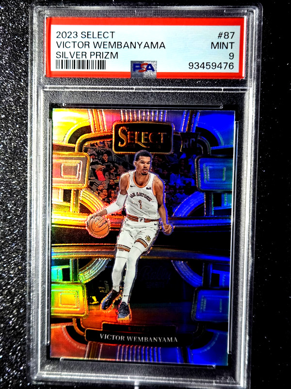 2023-24 Panini Select Victor Wembanyama Silver Prizm Holo Rookie #87 RC PSA MINT
