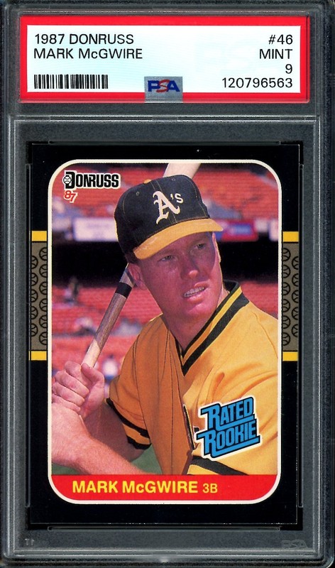 1987 Donruss #46 Mark McGwire PSA 9 - MINT