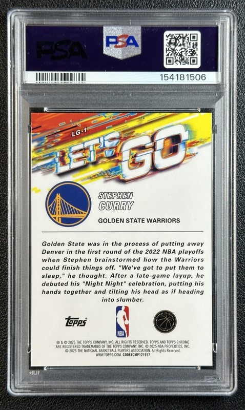 STEPHEN CURRY PSA 10 2025 TOPPS CHROME #LG-1 LET'S GO SSP WARRIORS LOW POP! 506 view 2